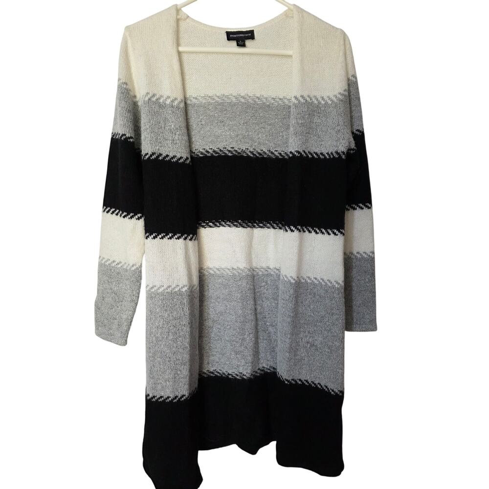 Fortune + Ivy Size Small Women's Color Block Cardigan